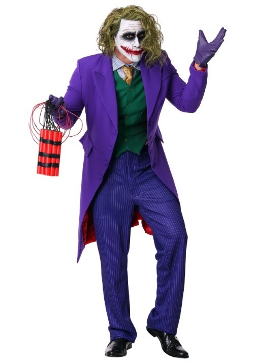 ジョーカー コスプレ コスチューム メンズ ハロウィン 仮装 DCコミックス 悪役 ヴィラン 衣装 大人用 イベント パーティー ジャケット シャツ パンツ ベスト ネクタイ ウィッグ
