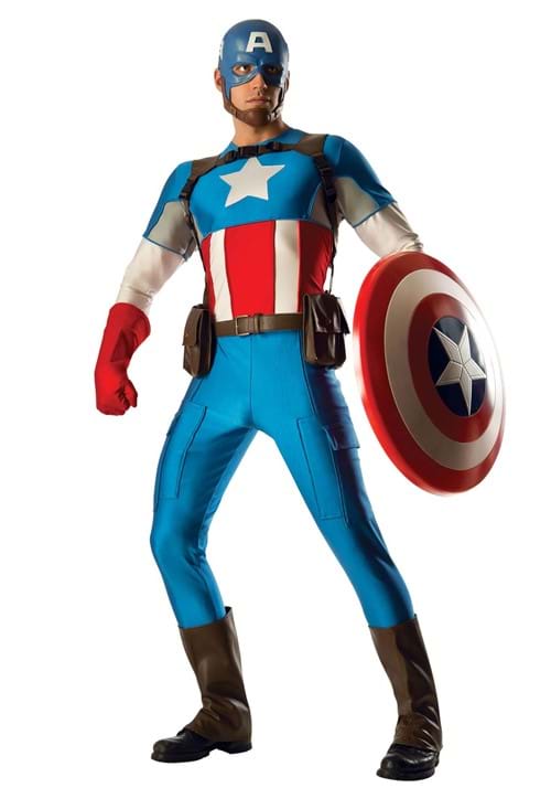 キャプテン・アメリカ コスプレ コスチューム メンズ ハロウィン 仮装 ヒーロー アベンジャーズ 衣装 大人用 マーベル イベント パーティー アメコミ