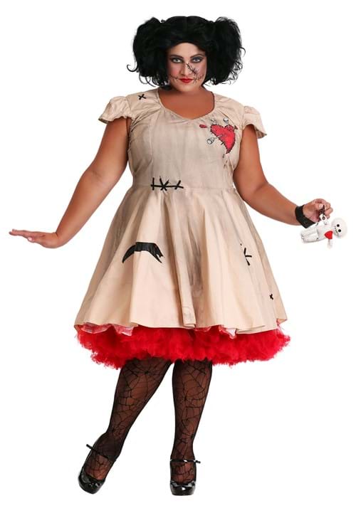 Rakuten - 大きいサイズ ブードゥー人形 コスプレ コスチューム レディース ハロウィン 仮装 呪いの人形 魔法使い 魔女 衣装 大人用 イベント パーティー 学園祭 コスプレ衣装