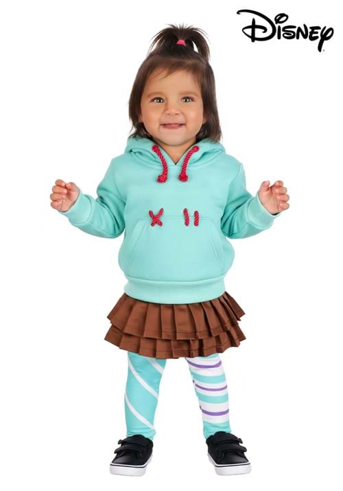 シュガー・ラッシュ ヴァネロペ コスプレ コスチューム 幼児用 ハロウィン 仮装 子供用 衣装 赤ちゃん ベビー 女の子 ディズニー 映画 キャラクター イベント パーティー 文化祭 学園祭 かわいい 緑 パーカー スカート お菓子 姫