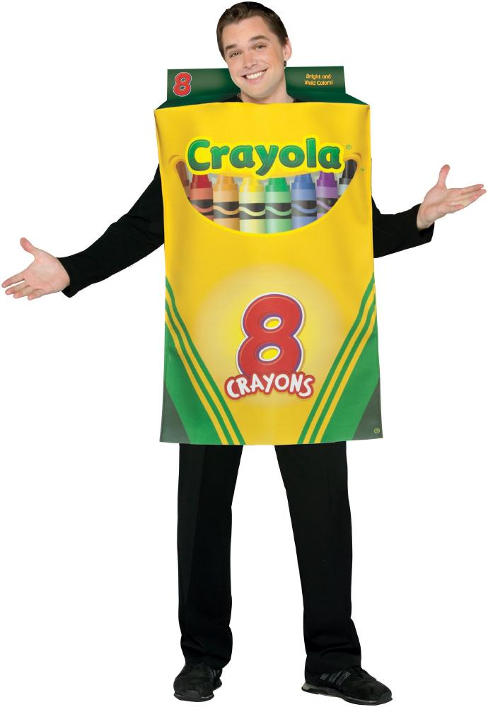 Crayolaクレオラ クレヨラ クレヨンボックス　おもしろ仮装　大人用コスチューム/コスプレ衣装　(二次会、結婚式、仮装、パーティー、宴会、忘年会、ハロウィン） 男性用