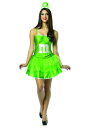 M&M's パーティードレス グリーン仮装コスチューム イベント コスプレ・ハロウィン・結婚式余興・お笑い 女性大人用