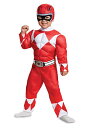 トドラー パワーレンジャー レッドレンジャー マッスルコスチューム トドラー用 幼児用 2点セット /キッズ用 コスプレ衣装 (結婚式、仮装、ハロウィン) 子供用 男の子