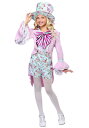 プリティ マッドハッター ガールズ アリス 帽子屋 コスチューム 4点セット キッズ用 女の子用 ハロウィン 仮装 パーティ コスプレ