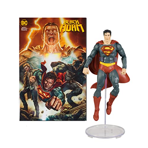 スーパーマン Superman ブラックアダムWave1 Black Adam Wave1 7インチフィギュアとコミック マクファーレントイズ McFarlane Toys 並行輸入