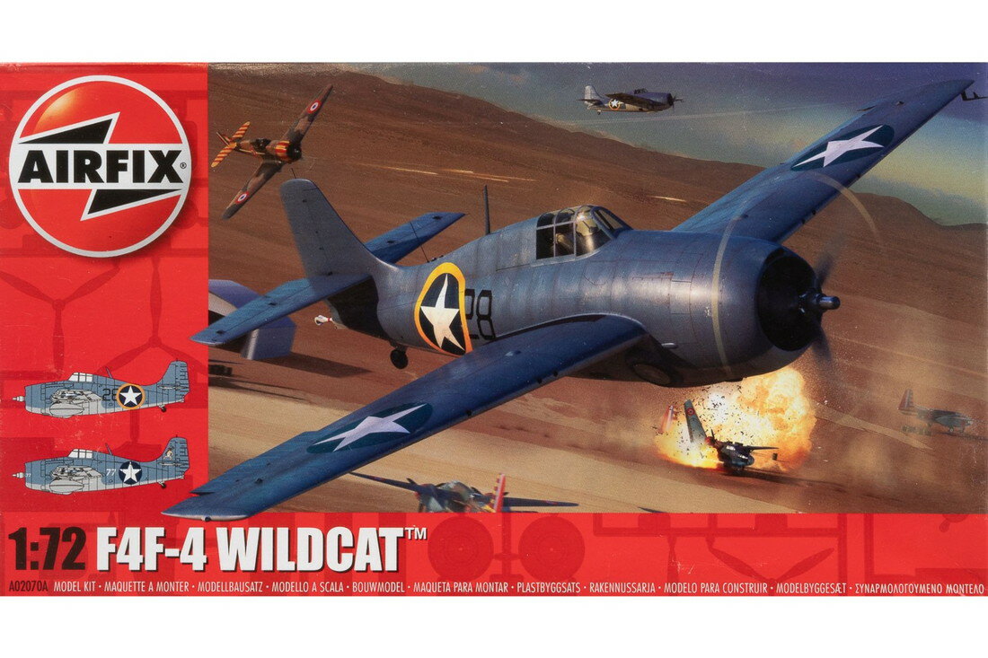 Grummanグラマン F4F 4 Wildcat ワイルドキャット 組み立てプラモキット模型 /Airfixエアフィックス 1/72