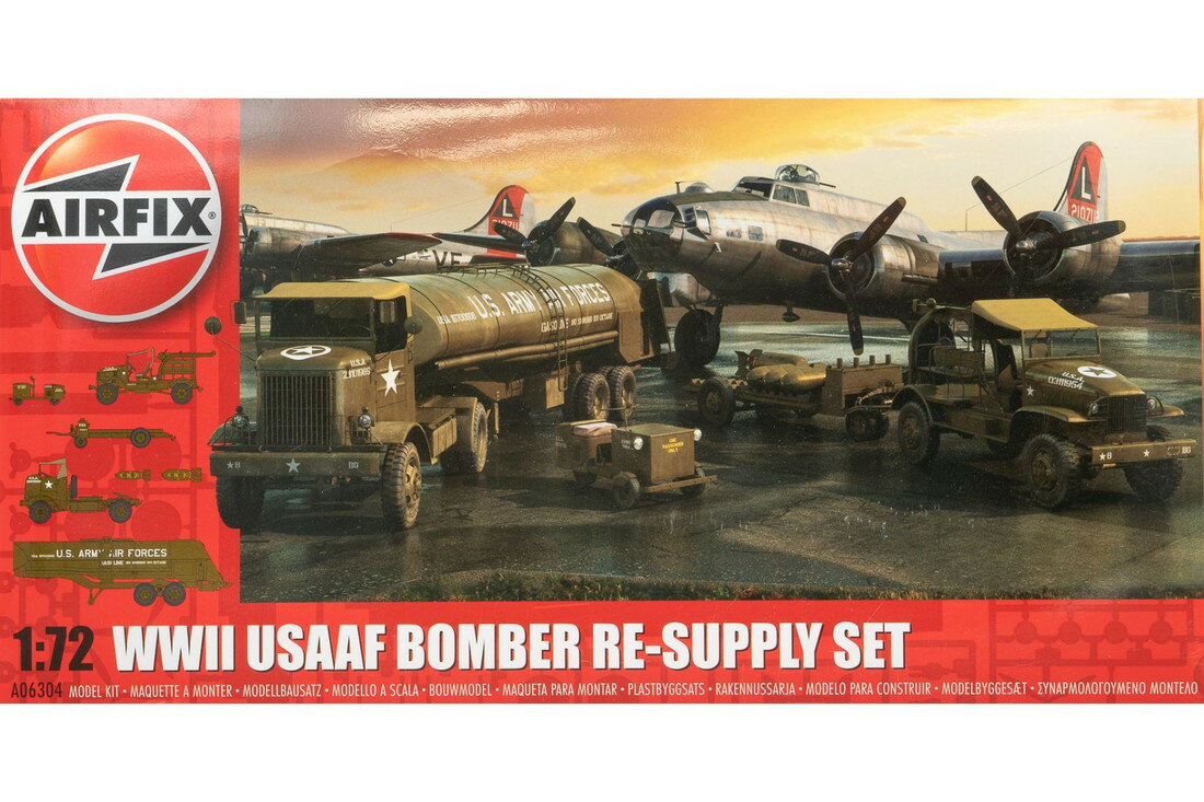 WWII USAAF Bomber Re Supply Set爆撃機補給セット 組み立てプラモキット模型 /Airfix 1/72