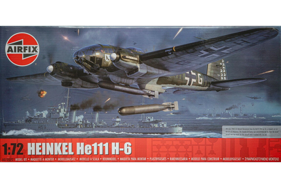 Heinkel He111 H-6 組み立てプラモキット模型 爆撃機 /Airfix 1/72