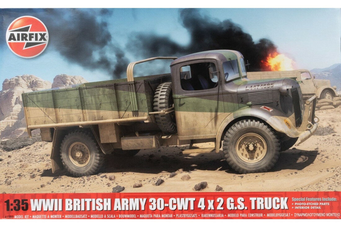 WWII British Army 30 cwt 4x2 GS truckイギリス陸軍トラック 組み立てプラモキット模型 /Airfixエアフィックス 1/35