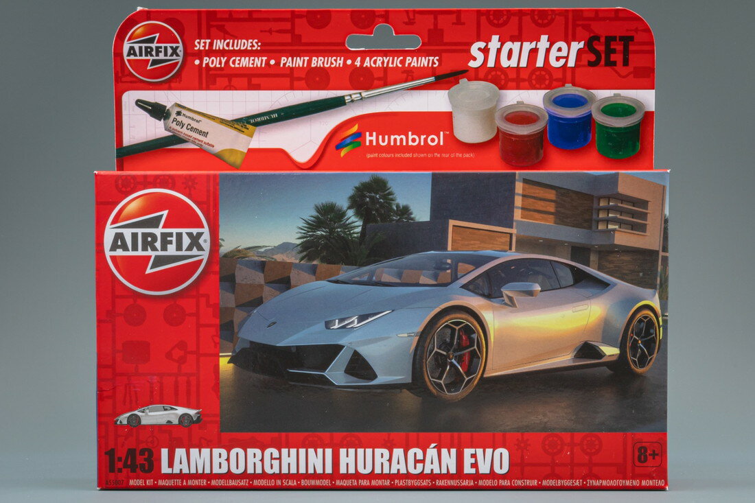 Lamborghiniランボルギーニ Huracan EVO Starter Set 組み立てプラモキット模型 /Airfixエアフィックス 1/43