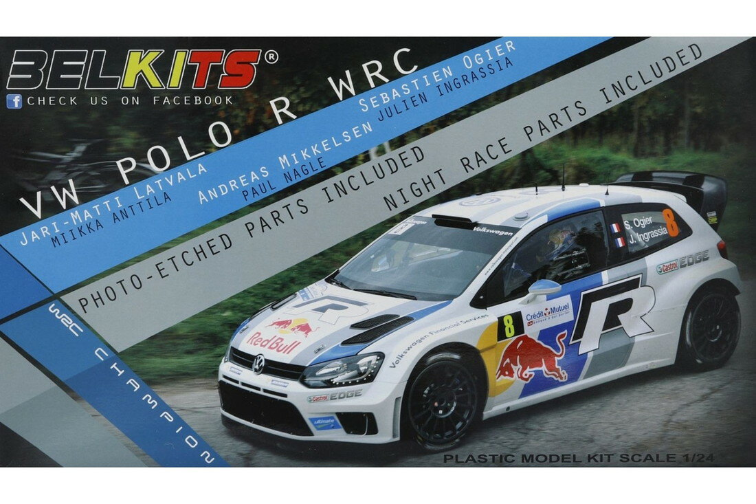 Volkswagenフォルクスワーゲン Polo R WRC 2013 /Belkits 1/24 組み立てプラモキット模型