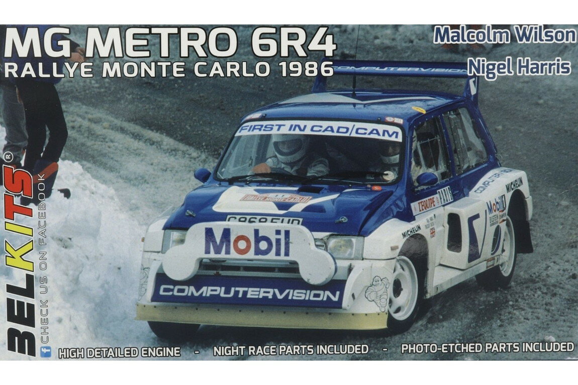 MG Metro 6R4 Rallye Monte Carlo 1986 組み立てプラモキット模型 カーモデル /Belkits 1/24
