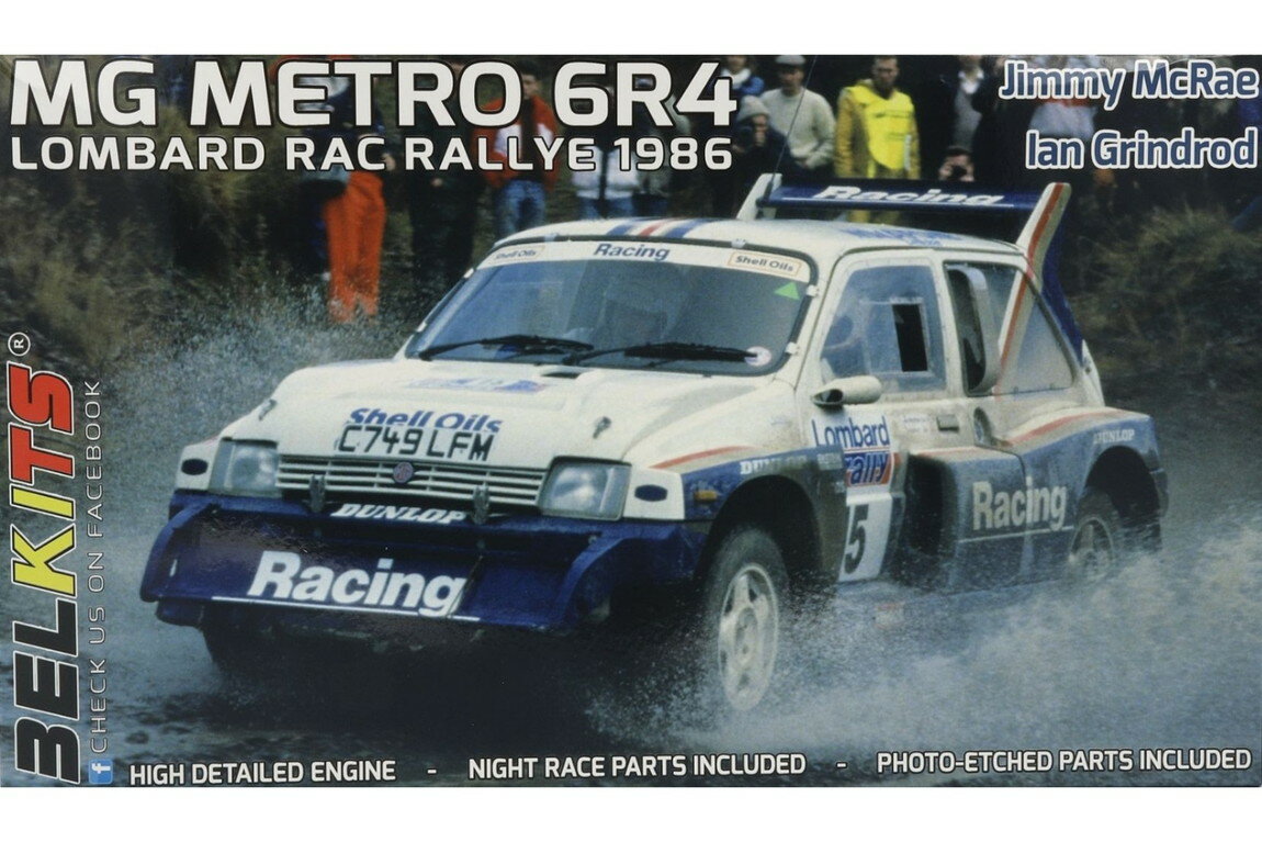 MG Metro 6R4 1986 Lombard RAC Rally 組み立てプラモキット模型 カーモデル /Belkits 1/24