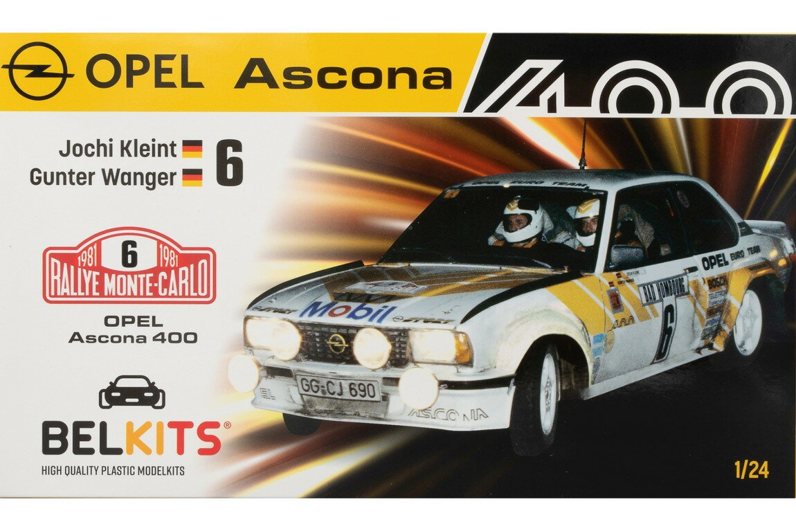 Opel Ascona 400 Rally Monte Carlo 1981 #6 組み立てプラモキット模型 カーモデル /Belkits 1/24