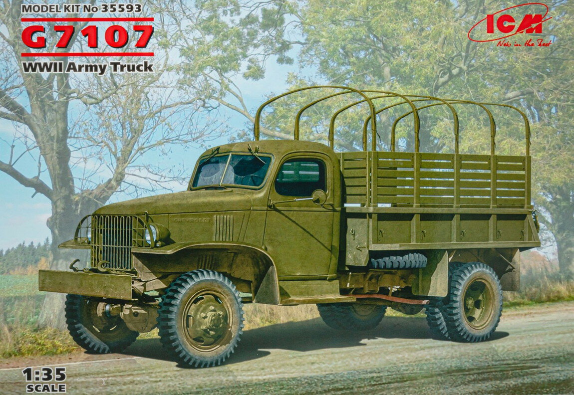 G7107 WWII Army Truck 組み立てプラモキット模型 ミリタリー /ICM 1/35