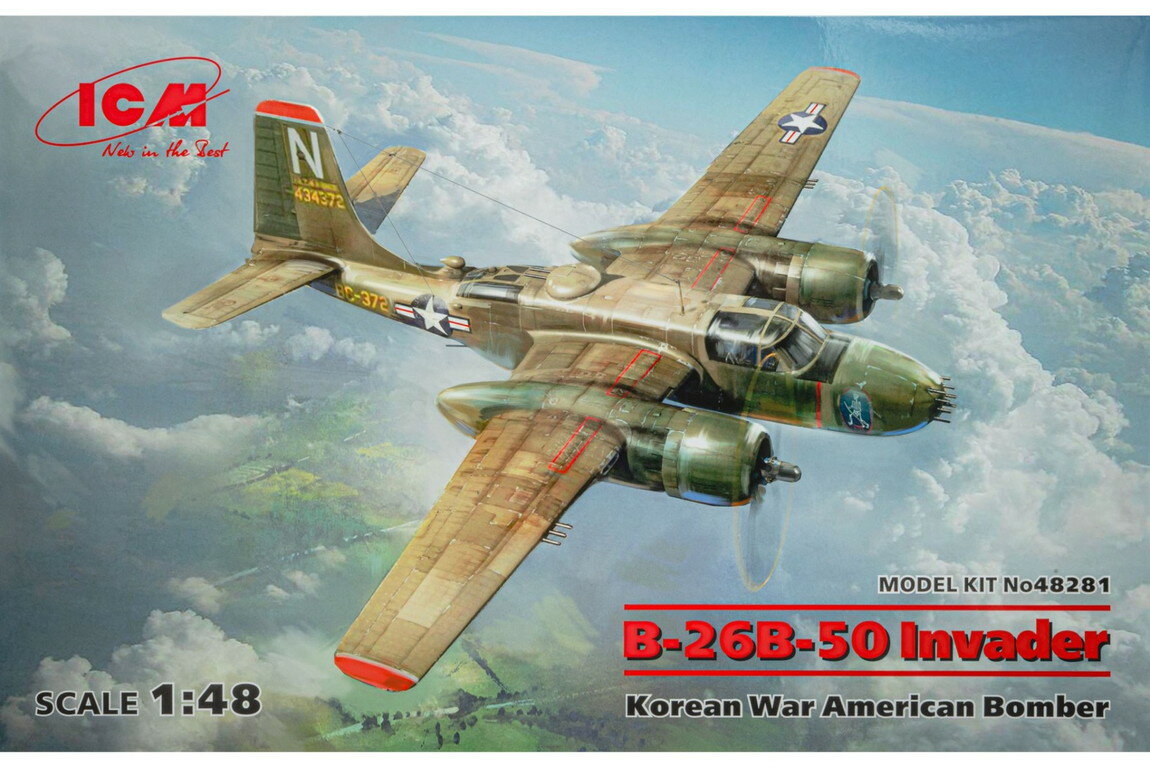 Douglas B-26B-50 Invader インベーダー Korean War アメリカ軍爆撃機 組み立てプラモキット模型 飛行機 /ICM 1/48