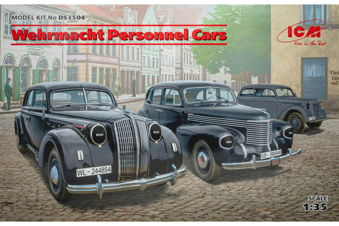 Wehrmacht Personnel Cars Kadett K38 Saloon Kapitan Saloon Admiral Saloon 組み立てプラモキット模型 ミリタリー /ICM 1/3