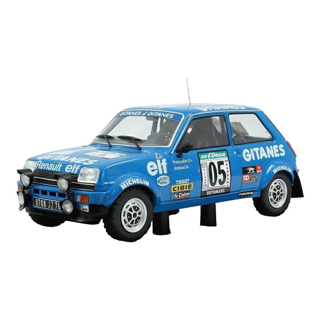 Renaultルノー 5 Alpine No.5 Gitanes Rally Bandama 1978 G.Frequelin J.Delaval /IXO 1/18 ダイキャスト模型