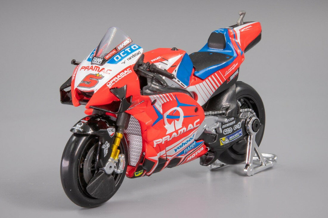 Ducatiドゥカティ Desmosedici GP21 No.5 Pramac racing MotoGP 2021 J.Zarco /Maistoマイスト 1/18 ダイキャストバイク