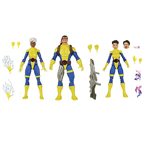 マーベルレジェンドシリーズ フォージ、ストーム、ジュビリー X-MEN 60周年記念アクションフィギュアセット 並行輸入品