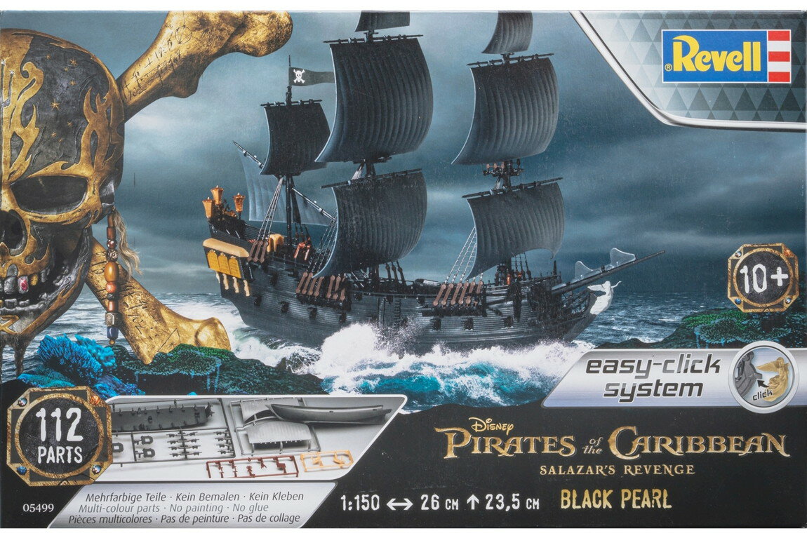 Black Pearl Pirates of the Carribeanパイレーツオブカリビアン easy click system 組み立てプラモキット模型 /Revellレベル 1/150