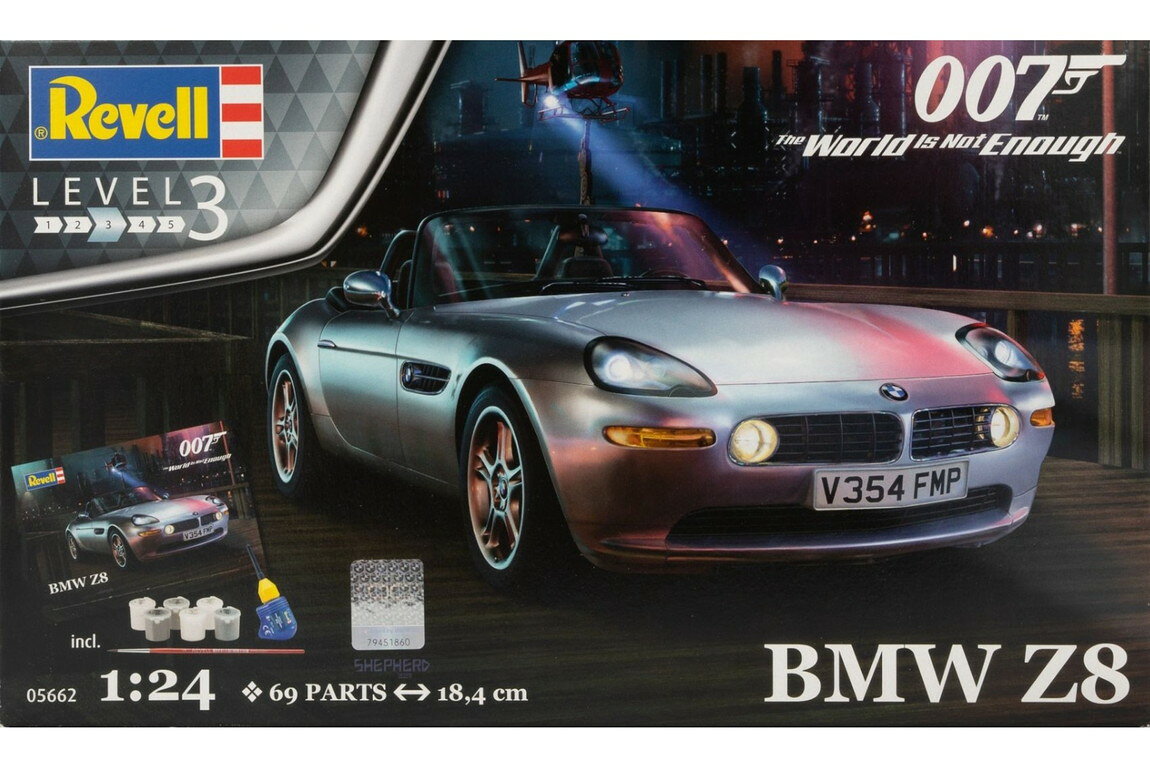 BMWビーエムダブリュー Z8 Gift Set 007 James Bond The World is Not Enough 組み立てプラモキット模型 /Revellレベル 1/24