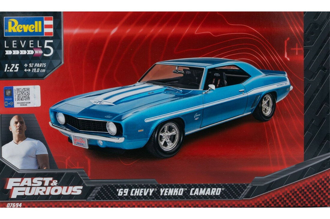 Chevyシボレー 69 Yenko Camaroイエンコカマロ Fast and Furiousワイルドスピード 組み立てプラモキット模型 /Revell 1/25