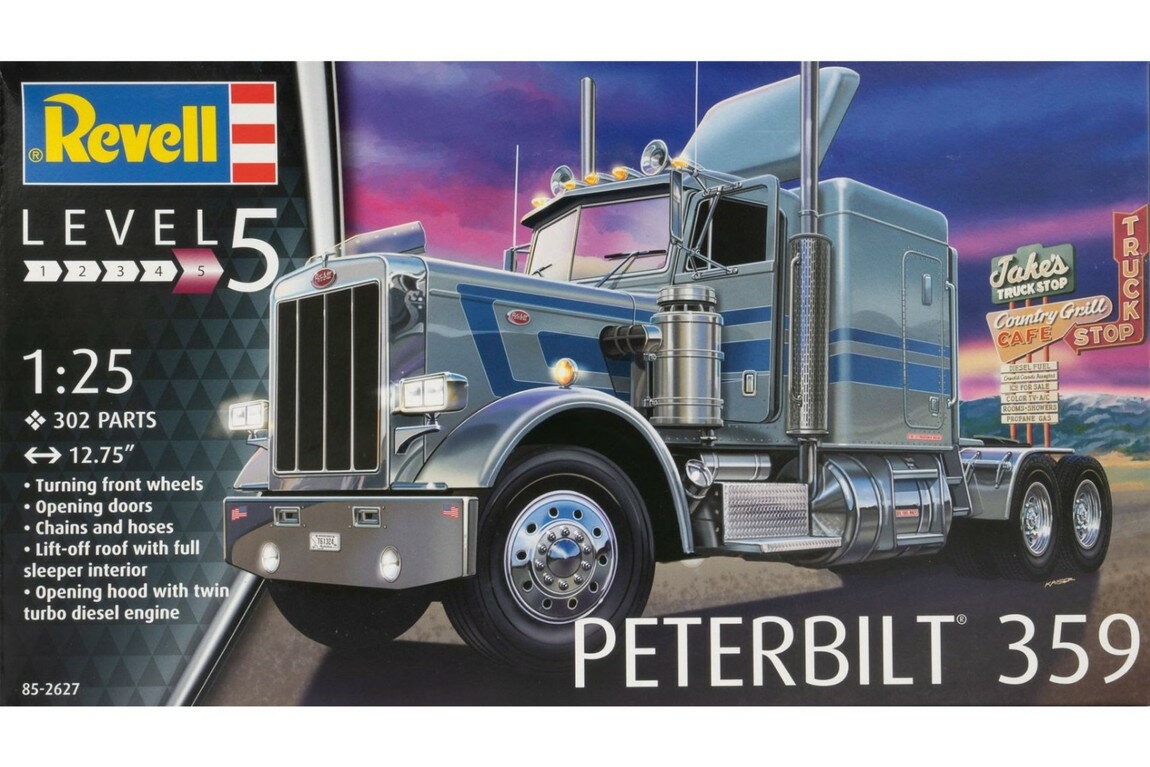 Peterbiltピータービルト 359 tractor truck 組み立てプラモキット模型 /Revellレベル 1/25