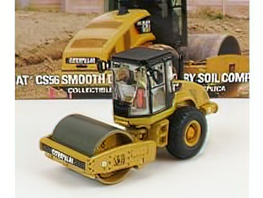 CATCS56 RULLO VIBRANTE MONOTAMBURO - SCHIACCIASASSI - STONE CRUSHER ROLL - SMOOTH DRUM VIBRATORY SOIL COMPACTOR /ダイキャストマスターズ 1/87 建設機械模型 工事解体・粉砕機