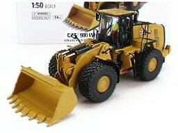 CATERPILLAR - CAT980 RUSPA GOMMATA - SCRAPER TRACTOR WHEEL LOADER - YELLOW BLACKホイールローダ /ダイキャストマスターズ 1/50 建設機械模型 工事