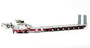 Drake 2x8 Dolly and 7x8 Steerable Low Loader Trailer in White and Red トレーラー /DRAKE 建設機械模型 工事車両 1/50 ミニチュア