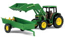 John Deereジョンディア 6210 Tractor with Loader and Manure Spreader - TBE15488 /ERTL 1/32 ミニチュア トラクター トラック 農業機械模型