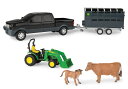 John Deereジョンディア Animal Hauling Playset /ERTL 1/32 ミニチュア トラクター トラック 農業機械模型