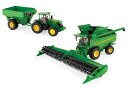 John Deereジョンディア Combine Harvesting Playset /ERTL 1/32 ミニチュア トラクター トラック 農業機械模型