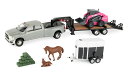 Case Horse Trailer Playset /ERTL 1/32 ミニチュア トラクター トラック 建設機械模型