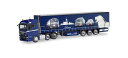 Herpa H.D.T.V MAN TGX XLX Euro 6c 6x2 curtainside trailer 311014 /Herpa 1/87 ミニチュア トラック 建設機械模型 工事車両