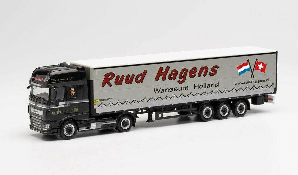 Herpa Ruud Hagens DAF XF SSC Euro 6 curtains for セミトレーラー truck side walls 313872 /Herpa 1/87 ミニチュア トラック 建設機械模型 工事車両