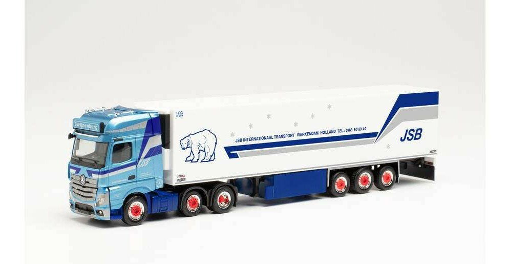 Herpa Swijnenburg Mercedes Benz Actros Gigaspace 18 6x2 reefer trailer 314312 /Herpa 1/87 ミニチュア トラック 建設機械模型 工事車両