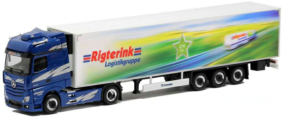 Herpa Rigterin Logistikgruppe Mercedes Benz Actros Bigspace Euro-Reefer-Trailer 5080 /Herpa 1/87 ~j`A gbN ݋@B͌^ Hԗ