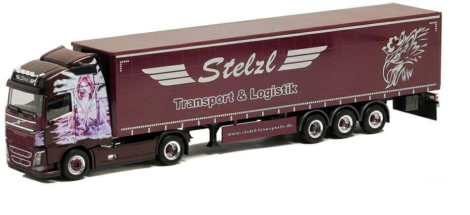 Herpa Stelzl Volvo FH Globetrotter curtainside Z~g[[ 936804 /Herpa 1/87 ~j`A gbN ݋@B͌^ Hԗ