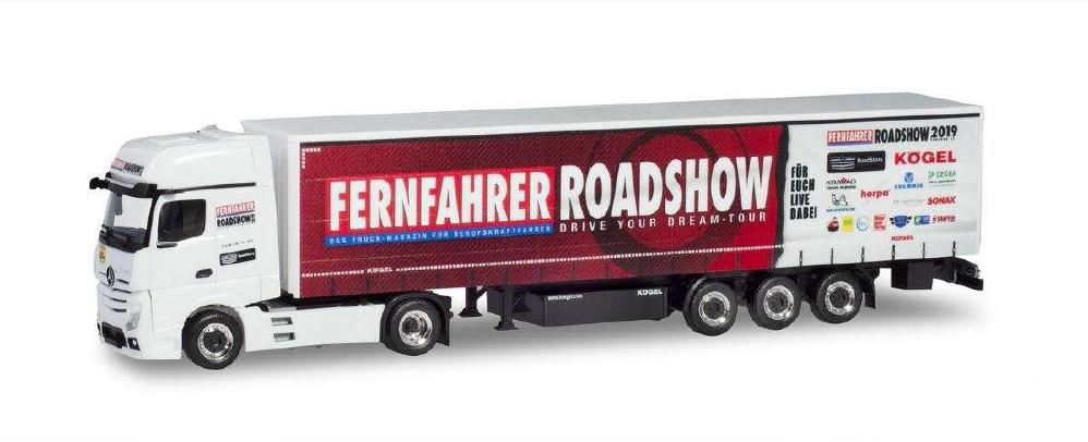 Herpa Fernfahrer - Truck Grand Prix 2019 Mercedes Benz Actros Gigaspace curtainside セミトレーラー 937078 /Herpa 1/87 ミニチュア トラック 建設機械模型 工事車両