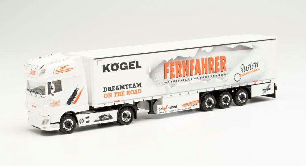 Herpa Spedition Justen Fernfahrer DAF XF Super Space Cab curtainside Z~g[[ 945202 /Herpa 1/87 ~j`A gbN ݋@B͌^ Hԗ