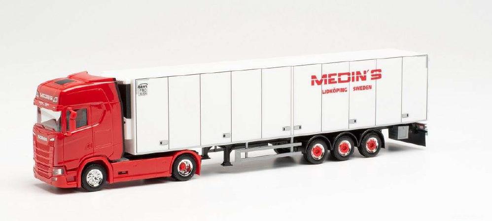 Herpa Medins Scania CS20H refrigerated box セミトレーラー 945417 /Herpa 1/87 ミニチュア トラック 建設機械模型 工事車両