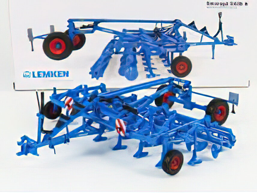 LEMKEN - SMARAGD 9/600K - SEMI-MOUNTED FIELD CULTIVATOR - BLUE /Universal-Hobbies 1/32 建設機械模型ミニチュア
