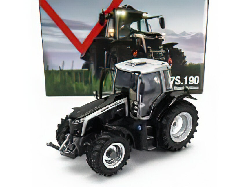 MASSEY FERGUSON - MF7S.190 TRACTOR BLACK EDITION 2022 - BLACK SILVER /Universal-Hobbies 1/32 ߵϷߥ˥奢