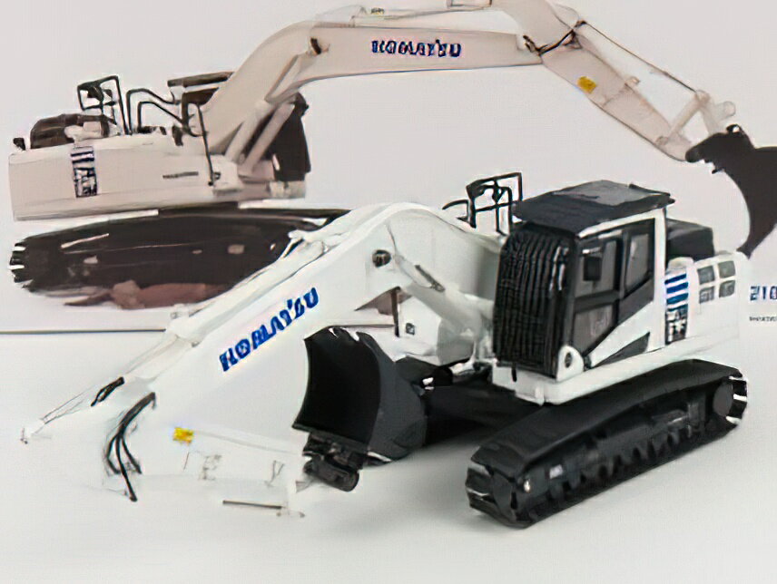 KOMATSUR}c PC210LC ESCAVATORE CINGOLATO - TRACTOR EXCAVATOR - WHITE BLACK /Universal-Hobbies 1/50 ݋@B͌^~j`A