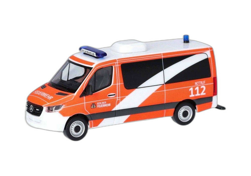 Hot Wheels - Berliner 消防署 Mercedes Benz Sprinter/ Herpa 1/87 模型 ミニカー