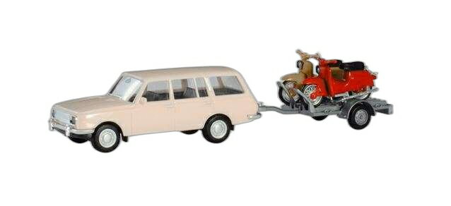 Rakuten - Wartburg 353 66 Tourist トレーラー 2x/ Herpa 1/87 模型 ミニカー