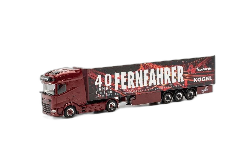 AM Transporte 長距離トラック運転手 パートナートラック DAF/ Herpa 1/87 模型 ミニカー
