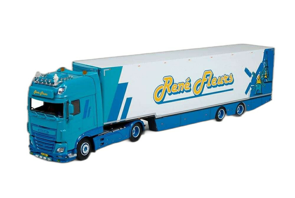 Hot Wheels - Fleurs Rene DAF Euro 6 2 アクスル/ Tekno 1/50 建設機械模型 ミニカー